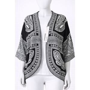 Chico’s Reversible Paisley Parade Cocoon Cardigan L/XL NWT stylish designer